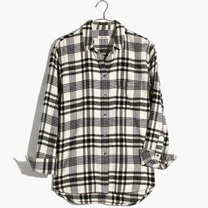 Madewell Flannel Oversized Ex-Boyfriend Shirt